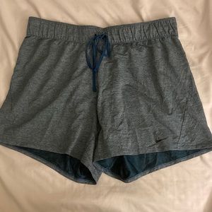 Womens heather blue nike running shorts
